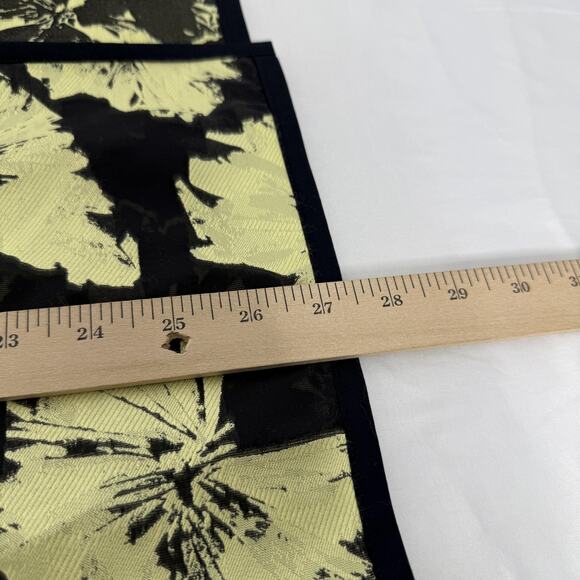 Ming Wang Jacket Womens Large Black Yellow Floral Jacquard Open Front Topper - Picture 8 of 8